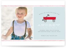 Little Red Wagon Children's Birthday Party Invitations