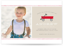 Little Red Wagon Children's Birthday Party Invitations