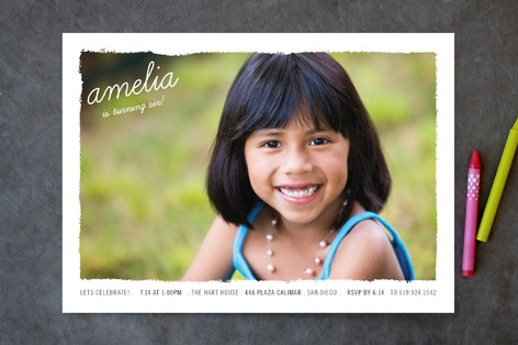 Fun Framed Photo Children's Birthday Party Invitations