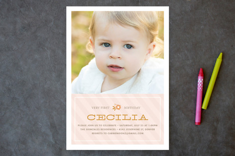 Cecilia Children's Birthday Party Invitations