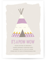 Pow-Wow Children's Birthday Party Invitations