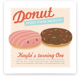 Donut Miss the Party! Children's Birthday Party Invitations