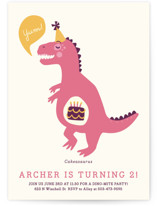 Cakeasaurus Dinosaur Children's Birthday Party Invitations