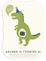 Cakeasaurus Dinosaur Children's Birthday Party Invitations