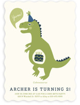Cakeasaurus Dinosaur Children's Birthday Party Invitations