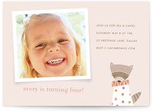 Rosie the Raccoon Children's Birthday Party Invitations
