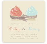 Double Cupcake Fun Children's Birthday Party Invitations