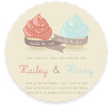 Double Cupcake Fun Children's Birthday Party Invitations