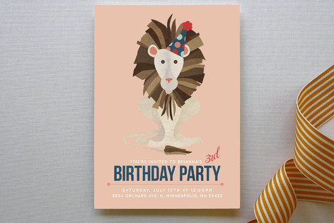 Roaring Good Time Children's Birthday Party Invitations