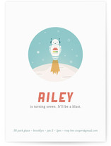 Space-bot Children's Birthday Party Invitations