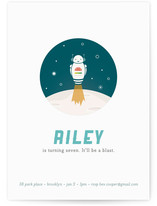 Space-bot Children's Birthday Party Invitations