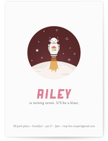 Space-bot Children's Birthday Party Invitations