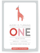 Giraffe Calf Children's Birthday Party Invitations