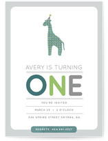 Giraffe Calf Children's Birthday Party Invitations