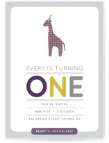 Giraffe Calf Children's Birthday Party Invitations