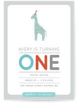 Giraffe Calf Children's Birthday Party Invitations