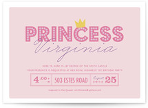Party Princess Children's Birthday Party Invitations
