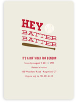 Hey Batter, Batter! Children's Birthday Party Invitations