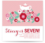Retro Floral Garden Children's Birthday Party Invitations