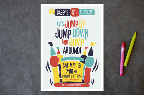jump around children s birthday party invitations minted