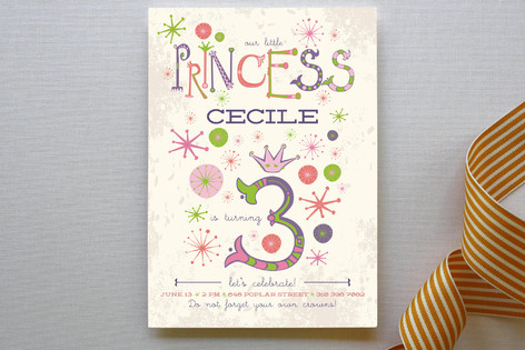 Our Little Princess Children's Birthday Party Invitations