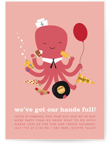We've Got Our Hands Full Children's Birthday Party Invitations