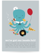 We've Got Our Hands Full Children's Birthday Party Invitations