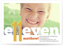 Happy Eleventh! Children's Birthday Party Invitations