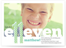 Happy Eleventh! Children's Birthday Party Invitations