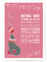 Circus Seal Children's Birthday Party Invitations