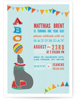 Circus Seal Children's Birthday Party Invitations