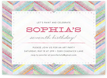 Bright Chevron Children's Birthday Party Invitations