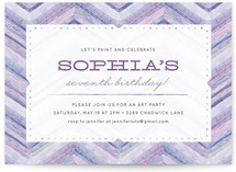 Bright Chevron Children's Birthday Party Invitations