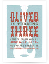 Folk Music Children's Birthday Party Invitations