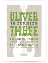 Folk Music Children's Birthday Party Invitations