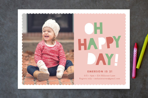 Happy Day Children's Birthday Party Invitations