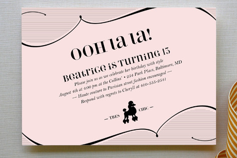 Tres Chic Children's Birthday Party Invitations