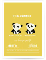 Pandamonium Children's Birthday Party Invitations