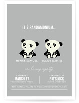Pandamonium Children's Birthday Party Invitations