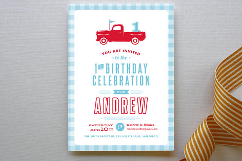 Americana Boy Children's Birthday Party Invitations