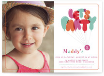 Don't Pop the Balloons Children's Birthday Party Invitations