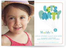 Don't Pop the Balloons Children's Birthday Party Invitations