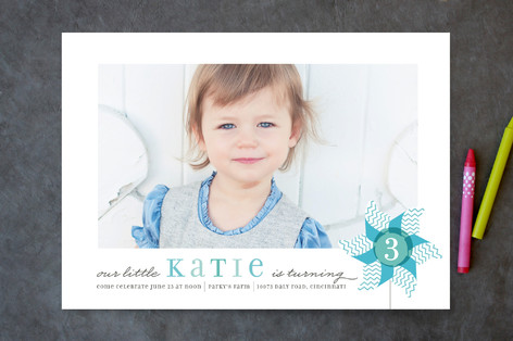 Pinwheel Children's Birthday Party Invitations