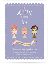 Spa Party Children's Birthday Party Invitations