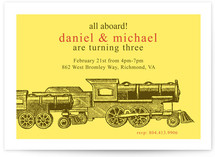 Antique Train Children's Birthday Party Invitations