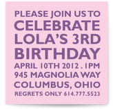 Block Children's Birthday Party Invitations