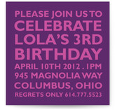 Block Children's Birthday Party Invitations