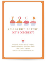 Cupcake Children's Birthday Party Invitations