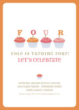 Cupcake Children's Birthday Party Invitations, by pottsdesign