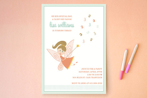 fairy Children's Birthday Party Invitations